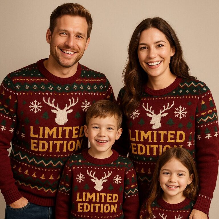Pull de Noël famille en édition limitée : Comment coordonner un look unique et mémorable pull-noel-famille